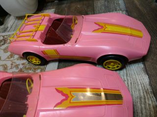 2 VTG 1979 Mattel Barbie Hot Pink Dream ' vette Corvette 7