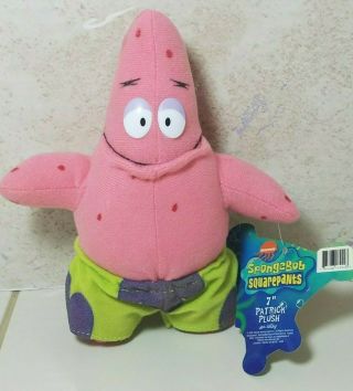 Nickelodeon Spongebob Squarepants Patrick Star Plush 7 " 2000