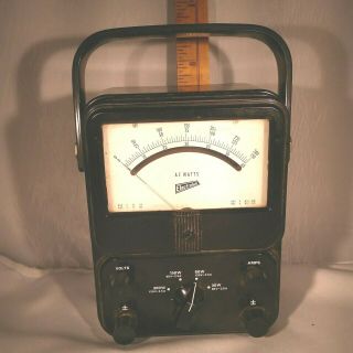 Electrolab A.  C.  Ac Wattmeter Vintage Antique 300 Watt Steampunk Test Meter