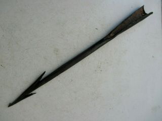 True Antique Primitive Handmade in Iron Harpoon Hunting Spear Fishing Three Barb 8