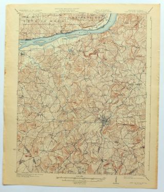 1925 Cave In Rock Kentucky Illinois Marion Vintage 15 - Minute Usgs Topo Map