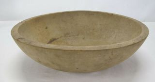 Large 19th C Primitive Antique Wooden Wood Turned Bowl 14 " Across 1st Of 2 Yqz