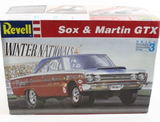 Sox & Martin Plymouth Gtx Revell 1:25 Model Kit 7365 Open Box,  Complete
