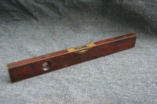 Stratton Brothers Leve No.  1 Antique Rosewood & Brass 28 " Carpenters Level