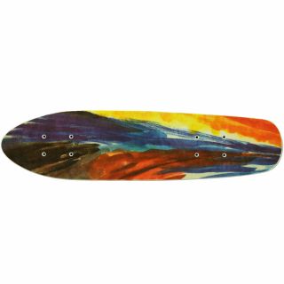 Vintage Nos 1970s Mpi Old School Skateboard Deck Fiberglass Kicktail Tie Dye