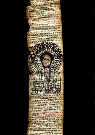 19th Century Ethiopian Magic Scroll Parchement Talismanic Art Christian Priests 3