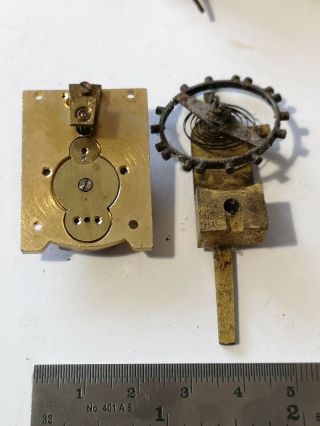 6 Vintage Clock Platform Escapements With Broken Balances (A93) 4