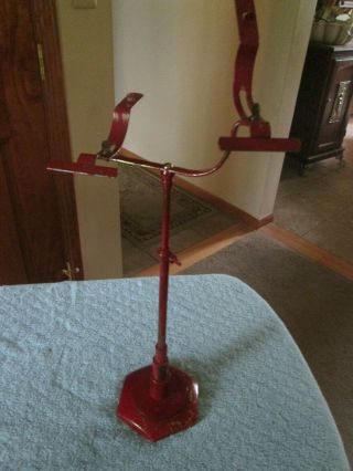 Antique Victorian Metal Double Shoe Store Display Stand