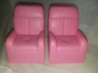 2 Vintage 94 Barbie Doll Dream House So Much To Do Furniture Pink Recliner Chair