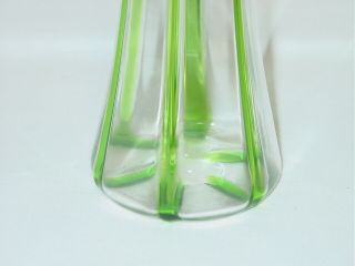 Antique Art Glass Vase Green Threaded Swirl Polished Pontil Steuben Tiffany 4