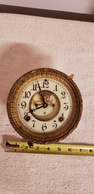 Antique - Ansonia - Open Escapement - Clock - Movement - Ca.  1895 -