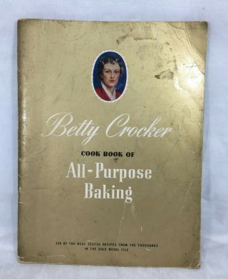 Betty Crocker Cookbook Of All - Purpose Baking 1942 100 Pgs Vintage