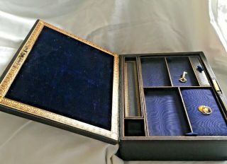 Victorian Quality Writing,  Jewellery Box By,  W.  J Milne With Key And Lock