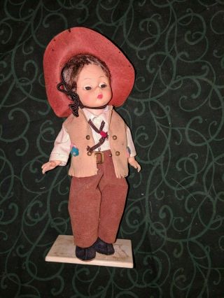 Vintage Madam Alexander Doll Cow Boy Bent Knee W/Stand - 8 