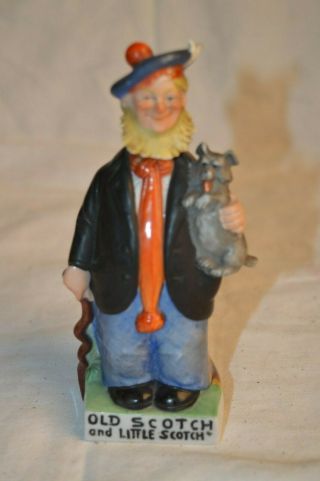 Antique Schafer Vater Old Little Scotch Dog Man Nipper Flask Figural Scottie Top