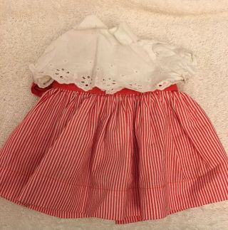Vintage Mattel Chatty Cathy Red Peppermint Stripe Dress With Bolero