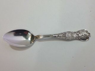 Sterling Silver Souvenir Spoon.  Boston Paul Revere Ride.  Copely Square