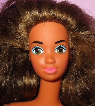 Barbie Vintage Unusual 1980s Head Mold Hispanic Beach Blast Tan Doll Ooak Play