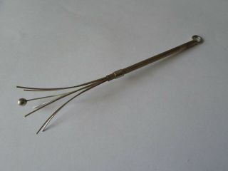Vintage Circa Mid Late 20th Century Unstamped Sterling Silver Swizzle Stick