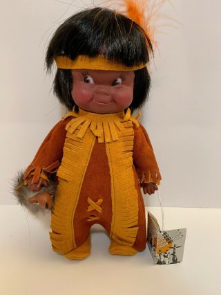2 Vintage Canadian Native Indien Art Eskimo Dolls RARE 2