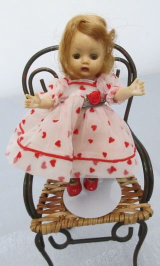 Vtg 1950s 8 " Nancy Ann Muffie Doll,  Bent Knee Walker,  Hard Plastic