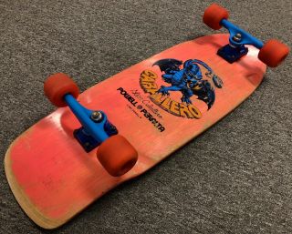 Vintage Powell Peralta PINK Caballero Dragon Skateboard w/ Bones,  NOS Trackers 5
