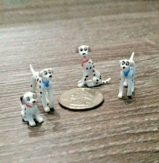 Vintage Disney 101 Dalmatians Polly Pocket Replacement Dog Figures (4) 1996
