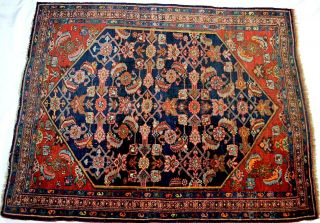 Antique Bijar Carpet Kurdish Bidjar Hand Made Vintage