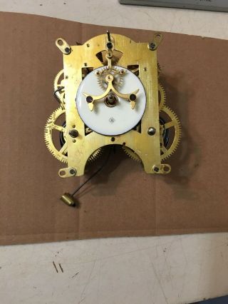Antique Ansonia Open Escapement Mantle Clock Movement 2