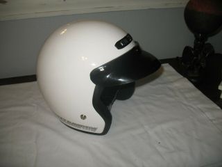 Vintage Harley Davidson Bell Dot Gr 1250 White Motorcycle Helmet Large
