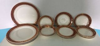 Antique Stetson 22kt Gold Plates Bowls Saucers China Set