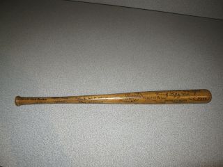 Antique Miniature Louisville Slugger Bat Team Signed/california Connection?