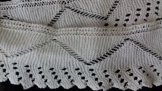 Antique Vintage White Knitted Cotton Lace Trim Reclaimed 151 