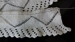 Antique Vintage White Knitted Cotton Lace Trim Reclaimed 151 