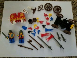 Lego Of Vintage Castle Knight Minifigures,  Horse,  Weapons,  Plumes & Accessories