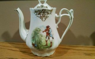 Antique German,  Nursery Rhyme Tea Set Pot
