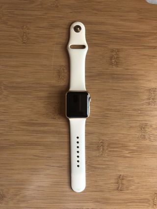 Apple Watch Sport 38mm Aluminum Case Antique White Sport Band