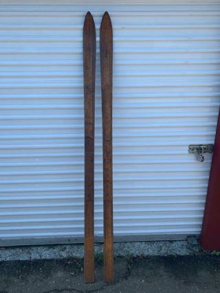 Vintage Hickory 79 " Wooden Skis - No Bindings