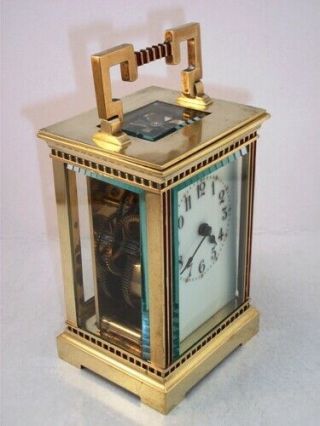 Antique French Carriage Clock C1910.  With Key.  Restored & Serviced In July 2019.