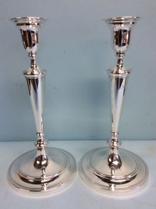 Sterling Silver Candlesticks By Crichton &co.  London 1923