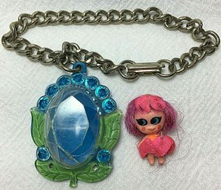 1967 Vintage Mattel Jewelry Liddle Kiddles Flower Bracelet Locket W/doll Ii