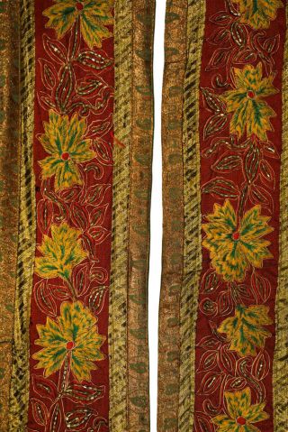Indian Sari Border Women Antique Sari Trim Ribbon Hand Embroidered ST1594 4