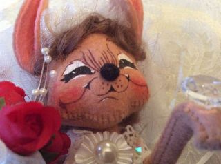 Vintage 2003 Annalee Bride And Groom Mice Character Figures 7