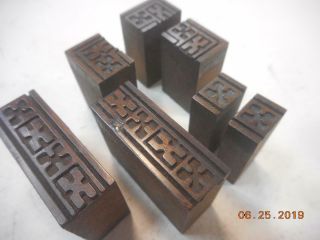 Printing Letterpress Printer Block Antique Pattern Borders & Corners Printer Cut