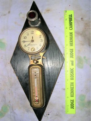 Antique Brass Honeywell Type R Thermostat Regulator W/non Key