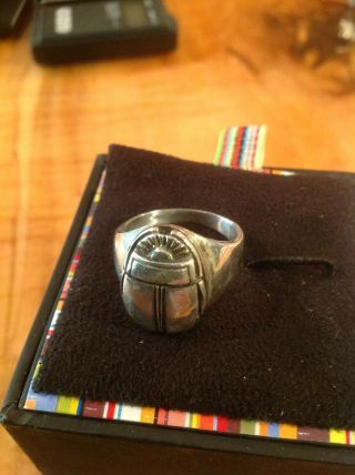 Men’s Antique Sterling Silver Scarab Ring