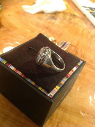 Men’s antique Sterling Silver Scarab Ring 5