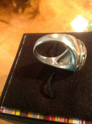 Men’s antique Sterling Silver Scarab Ring 7