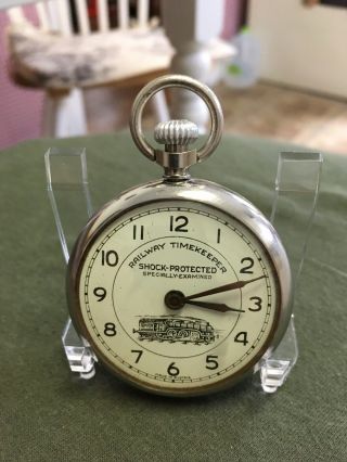 Vintage Pocket Watch Railway Timekeeper,  Ward,  Austria 16s Serviced