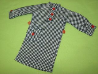 VINTAGE Ideal 1960 ' s TAMMY Fashion Doll Clothing TRAVEL ALONG Checkered Dress 2